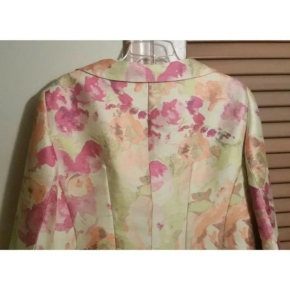 RENA LANGE Floral Print Button Jacket Designer - Picture 6 of 11